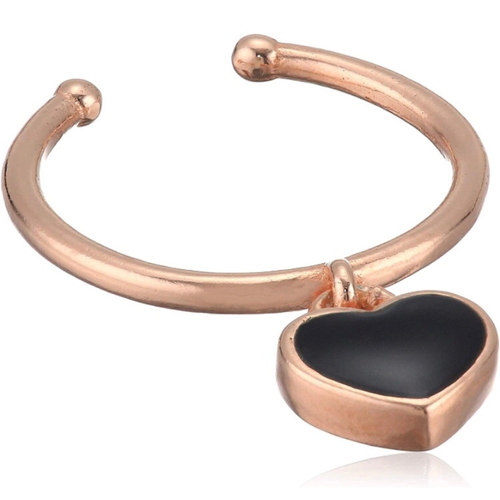 Alex and Ani rose gold adjustable heart ring